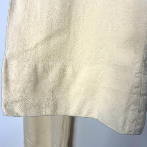 !SOLD! BANANA REPUBLIC Jacks on Fit US 2 Wideleg Beige Wool Soft Straight Cut - Picture 4 of 9